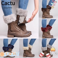 CACTUS Leg Warmer Women Cover Accessories Fur Crochet Knit
