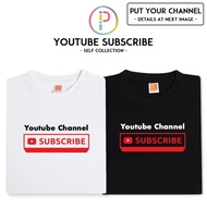 [Adult/Kid] Youtube Channel Subscribe Content Creator Influencer Tee Baju T-shirt Youtuber Custom Na