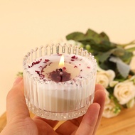 1/4PCS High-End Glass Candle Holder Candles, Aromatherapy Candles, Soy Wax+Paraffin Wax+Beeswax Hand