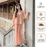 Women's silk dharma dress, temple ceremony dress with traditional long-sleeved turtleneck design, hi