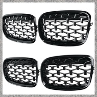 Q2(BIGY) Car Diamond Grills Front Kidney Grill Chrome Mesh Grille Car Accessories for E70 E71 E72 X5