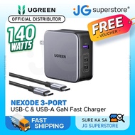 [CLEARANCE] UGREEN Nexode 140W 3 Port GaN PD Fast Charge Charger - 1.5 Meters USB C Charging Cable