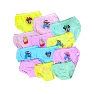 3/6pcs Kids Light Colors Panty 0-6yr Old