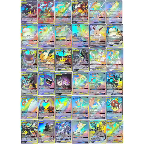 PKM GX Game Card PTCG Proxy Eevee＆Snorlax/Espeon&Deoxys/Gardevoir&Sylveon/Gengar&Mimikyu/Magikarp&Wa