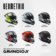 GRACSHAW FULL FACE HELMET GRANDIO II G9200 DUAL VISOR Micrometric Buckle (SIRIM APPROVED)