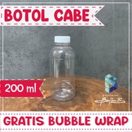 100 Pcs Botol Cabe 200 ml Botol Plastik Almond Botol kopi  susu  teh  milk jelly  boba  smoothie  co