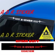 SUZUKI X-OVER GLASS STICKER CAR WINDSHIELD STICKER X-OVER GLASS BLOCK BLACK BASE DOPP