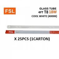 FSL 4FT T8 18W LED TUBE ( COOL WHITE / 4000K ) (1CARTON X 25PCS)