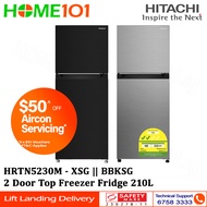 Hitachi 2 Door Top Freezer Fridge 210L HRTN5230M - HRTN5230MXSG || HRTN5230MBBKSG