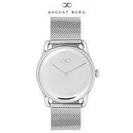 August Berg Reflexion Watch with Silver Mesh Strap