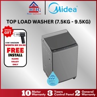 Midea Top Load Fully Auto Washer Machine | MA100W75 | MA100W85 | MA100W95 | 15" Quick Wash | Auto Cl