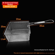 B. b. 81 Stainless Steel Square Frying Basket Oil Filter Mesh Sieve 10L Single Cylinder Universal Fr
