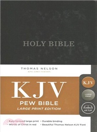 4844.The Holy Bible ─ King James Version, Black, Pew Bible, Red-Letter Edition