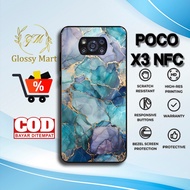 HP Latest P0C0 X3 NFS Case - P0C0 X3 NFS Casing - Marble Motif - Premium Glossy Hardcase - P0C0 Glos