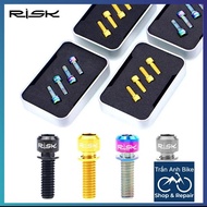 Set of 4 RISK Bicycle Titanium Screws M6x16mm / M6x18mm / M6x20mm