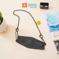 Ataru Strap Masker Chain Smiley - Hitam