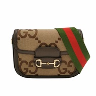 Gucci 1955迷你牛皮雙G老花馬銜扣斜挎包單肩包