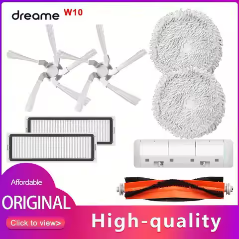 Original Dreame W10 Vacuum Cleaner Accessories Main Brush/Cover Side Brush HEPA Filter Antibacterial