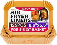 Air Fryer Liners Disposable, Air Fryer Liners,125PCS Rectangle 8.6x5.5 In Parchment Paper For Ninja 