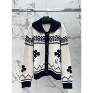 ERDOS Jacquard Lapel Sweater - Elegant & Simple Design