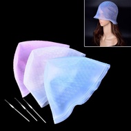 Elvos - Topi Highlight Cat Rambut Topi Bleaching Topi Cat Semir Rambut Free Jarum Warna Biru Pink Pu