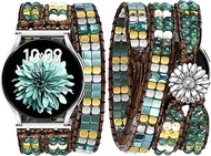 JR.DM Boho Beaded Handmade Braided Bracelet Band Women 20mm Compatible with Samsung Galaxy Watch 7/6