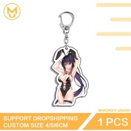Himejima Akeno High School DxD anime mica keychain with sharp printed decoration bookbag as a collec