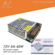 12V DC Power Supply AC110-220V To DC 12V 5A Power Supply -60watt-