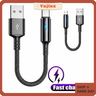 YUJINX USB Type C Cable, Fast Charging Nylon Micro USB Cable,  25cm Portable Short Fast Charging Cab