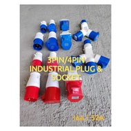[16A/32A] 3 PIN / 4 PIN Industrial Plug & Socket / Weatherproof Industrial Plug Socket / CEE Plug So