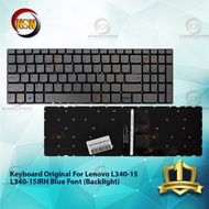 Keyboard Ideapad L340-15 L340-15IRH Blue Font LaptopOriginal (Backlight)
