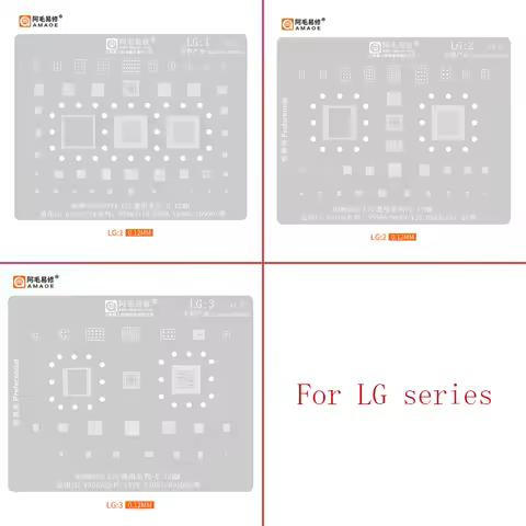 Amaoe LG1-3 BGA Reballing Stencil for LG G2/G3/G4/V10/G5/G6/Q8/V20/VS995 V30/V30S/H930DS MSM8998 MSM