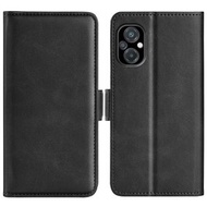全城熱賣 - 適用於 小米 Poco M5 4G 雙扣側吸左右開手機套（黑色）
