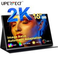 UPERFECT 2K Portable Monitor 2560*1600 Upgraded 16-inch 8 Bits+FRC Matte IPS HDR Eye Care Screen G