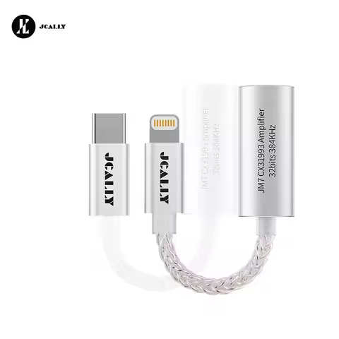 JCALLY JM7 JM7L USB TypeC light ning To 3.5mm Digital Audio Cable DAC CX31993 Adapter Decode Amp 32b