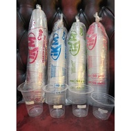 Plastic cups size 10 length, 12 OZ, 14 0Z, 16 0Z contents 50 pcs