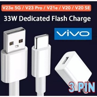 33W Charger VIVO Y33T Y76 V23e V23 V21 V21e V20 V20 SE V19 X50 X60 Flash Charge2.0 Adapter With Type
