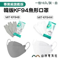 『山林電氣社』口罩減壓 四層含熔噴布 kn95 MIT-KF94 韓版口罩 白色口罩 魚嘴型 成人口罩