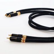 荷蘭 鍍銀芯RCA訊號線【川木】全新現貨【W124】音頻線/純銅鍍金