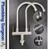 Paip Sinki Dapur Double Kitchen Tap Faucet Bathroom Water Tap Wall Water Tap Bathroom Tap Faucet Kit