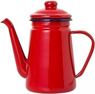 1.1L Enamel Coffee Pot Pour over Milk Water Jug Pitcher Barista Teapot Kettle forGas Stove and Induction Cooker