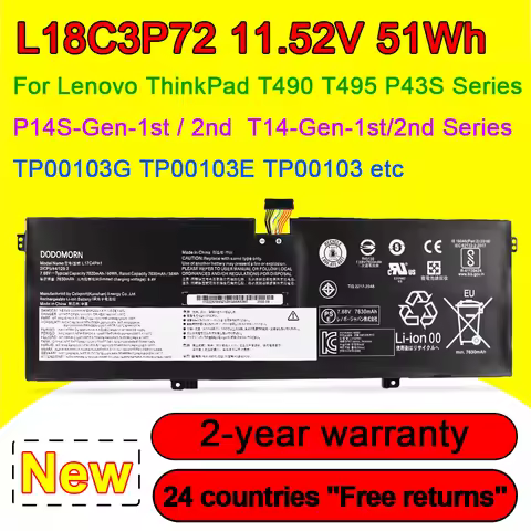 Laptop Battery L17C4PH1 For Lenovo YOGA 7 Pro Pro-13IKB C930 C930-13IKB 81C4 7.68V 60Wh L17M4PH1 L17