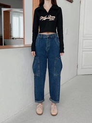 Odd eye韓國工裝牛仔褲