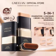 【NEW】GMEELAN Long Lasting Foundation Stick High Coverage with Brush Makeup Waterproof Brighten