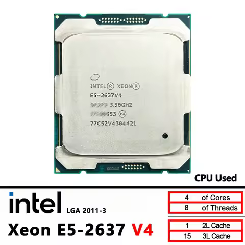 Intel Xeon E5 2637V4 E5 2637 V4 Used 3.50GHz 4-Cores LGA 2011-3 cpu processor