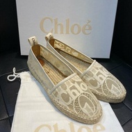 CHLOE  草編 鞋 可拆腳後跟 拖鞋  原價19000