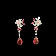 Korean Fashion Red Diamond Earrings