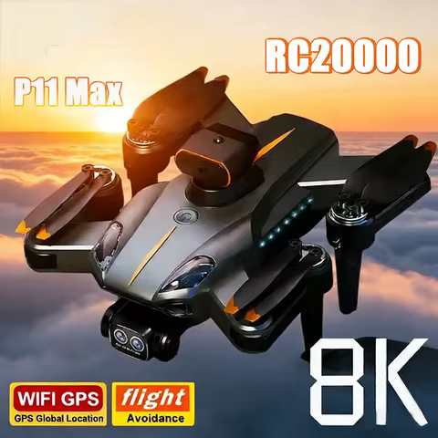 P11 Pro GPS Drone 8K HD 5G Professional Aerial Photography Dual Camera Waterproof Obstacle Avoidance