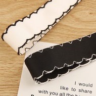 Lace Trim Polyester Cotton Ribbon diy Butterfly Knot Hair Accessories Material Clothing Shoe Flower 