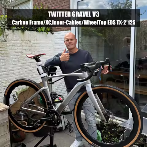 TWITTER GRAVEL V3 700X40C Carbon Gravel Bike WheelTop EDS TX 24S Wireless Electronic Groupset Road D